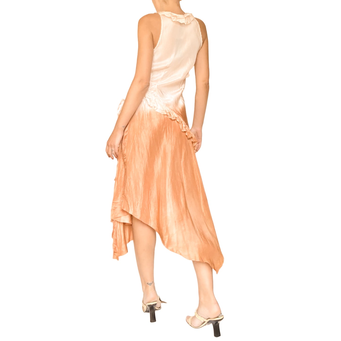 Italian VTG maxi silk ombré dress - dead stock