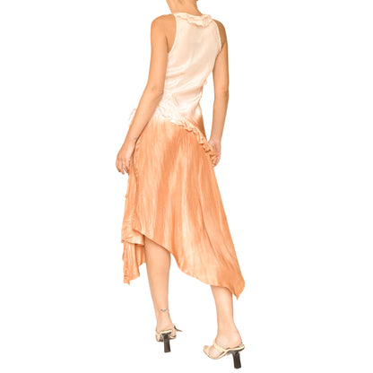 Italian VTG maxi silk ombré dress - dead stock