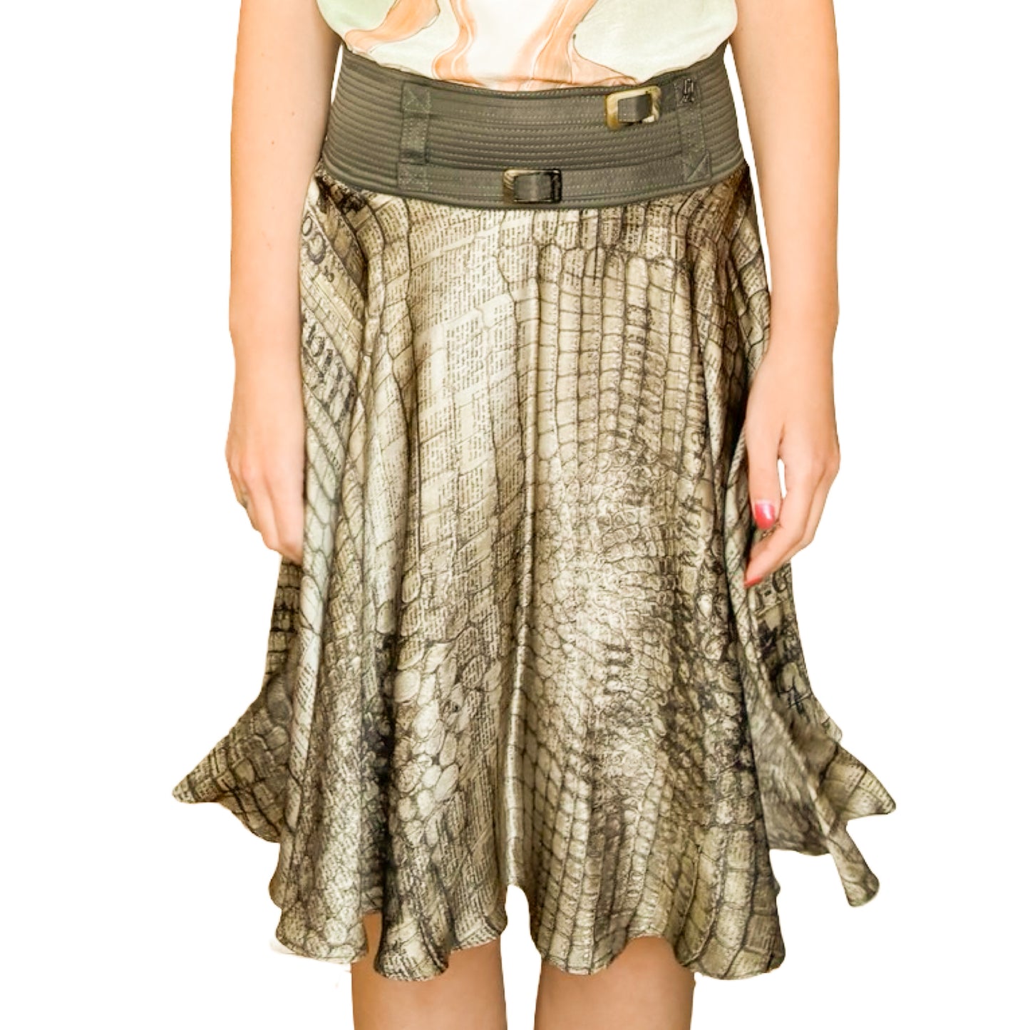 Galliano 2011 silk gazette skirt - dead stock
