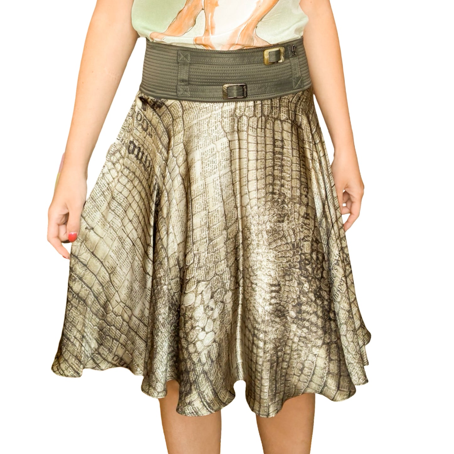Galliano 2011 silk gazette skirt - dead stock