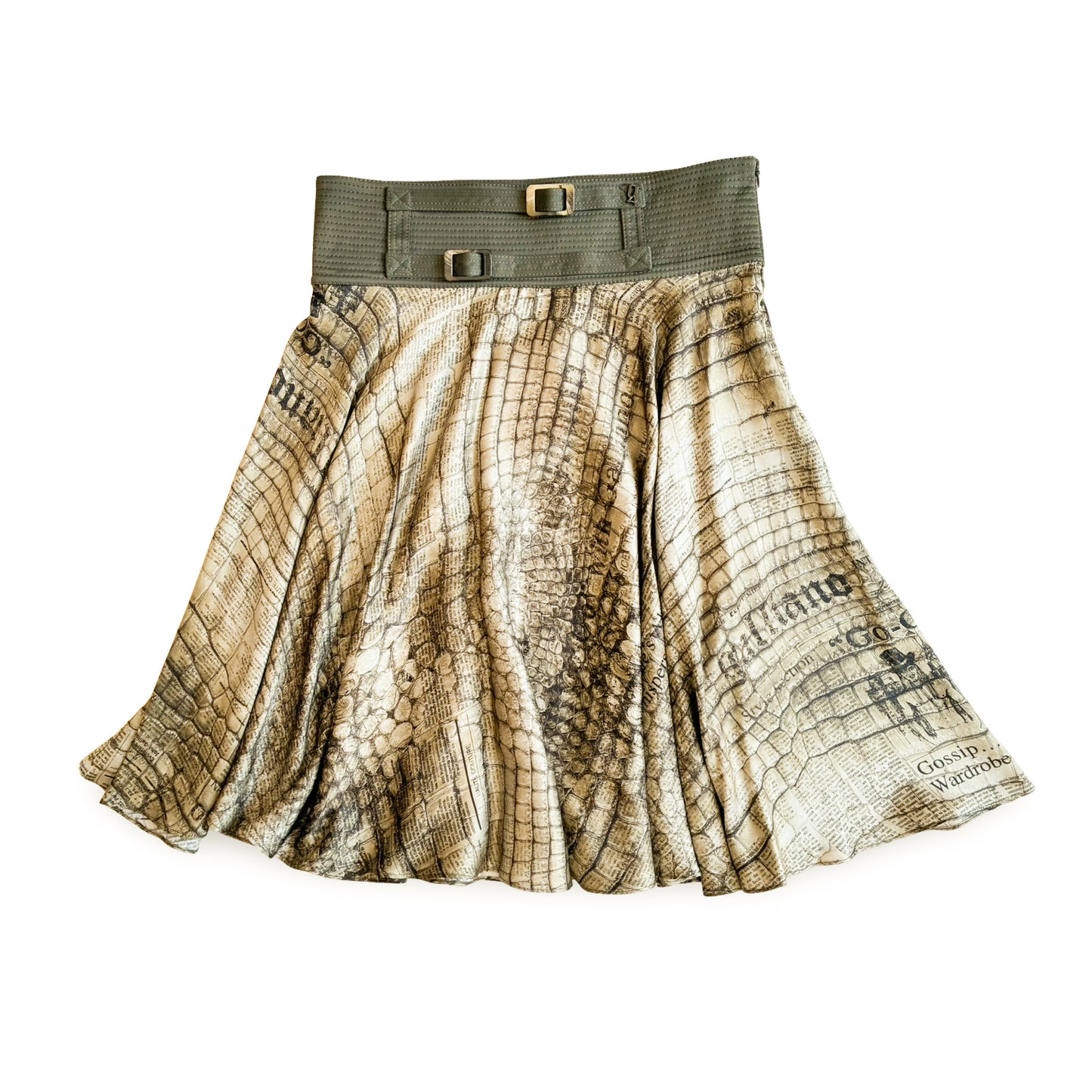 Galliano 2011 silk gazette skirt - dead stock