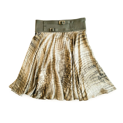 Galliano 2011 silk gazette skirt - dead stock