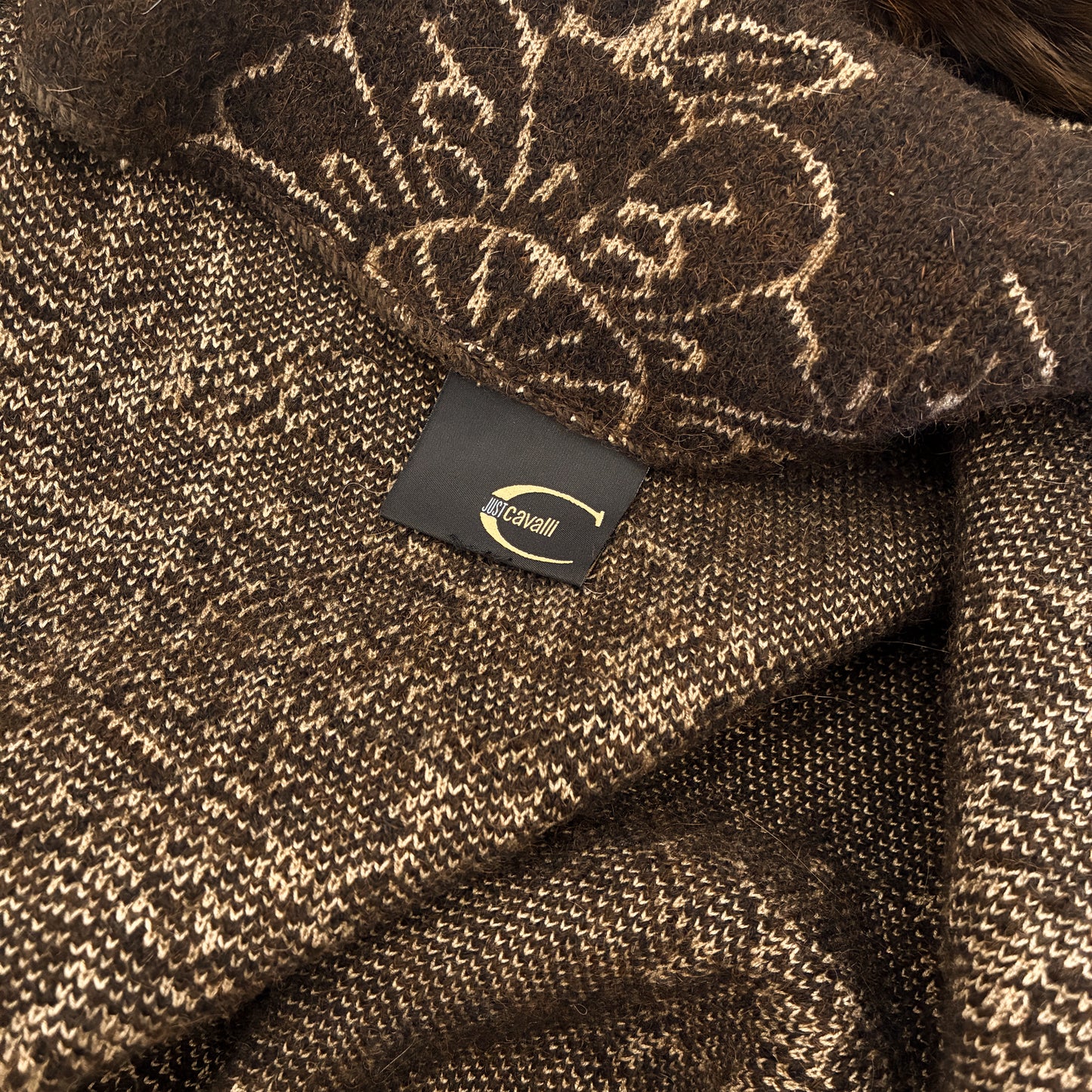 Just Cavalli VTG fur collar cardi jacket