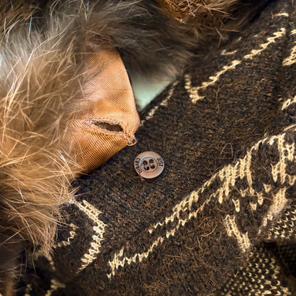 Just Cavalli VTG fur collar cardi jacket