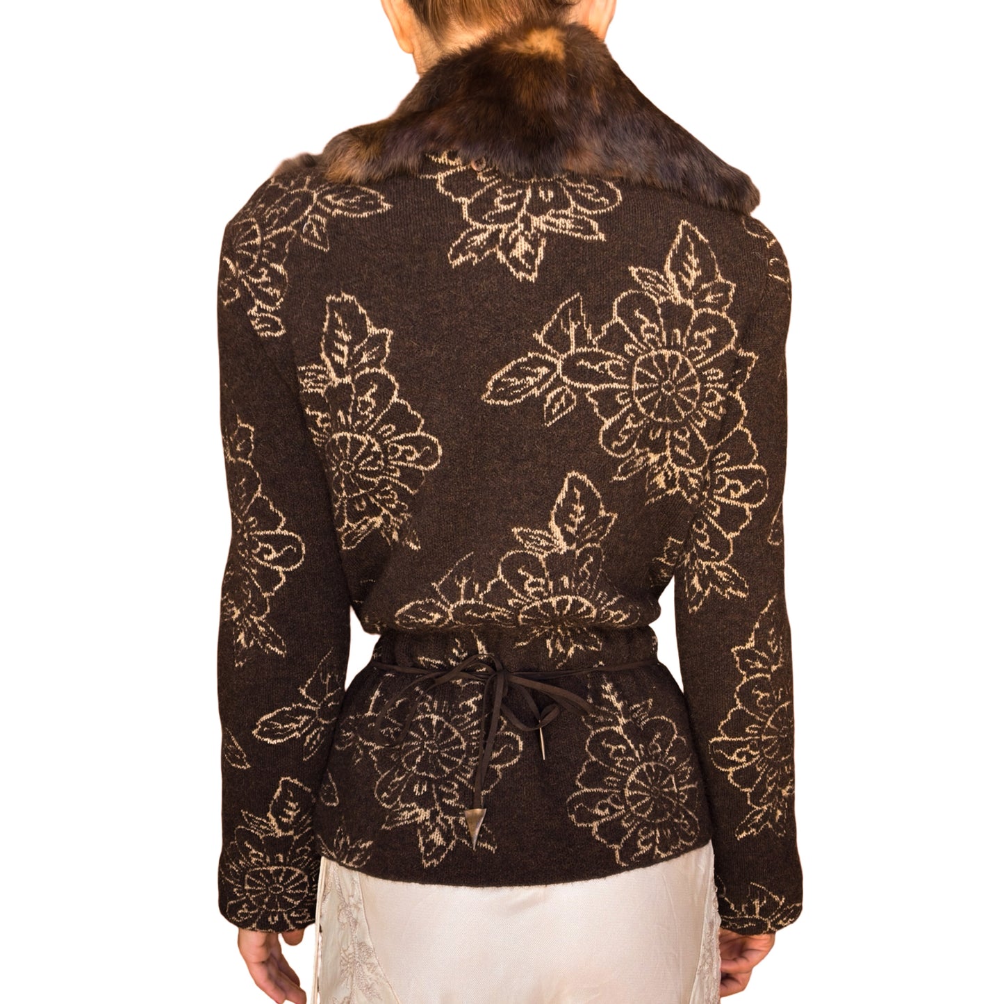 Just Cavalli VTG fur collar cardi jacket