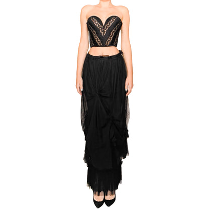 La Perla 1988 lace cotton bustier - campaign