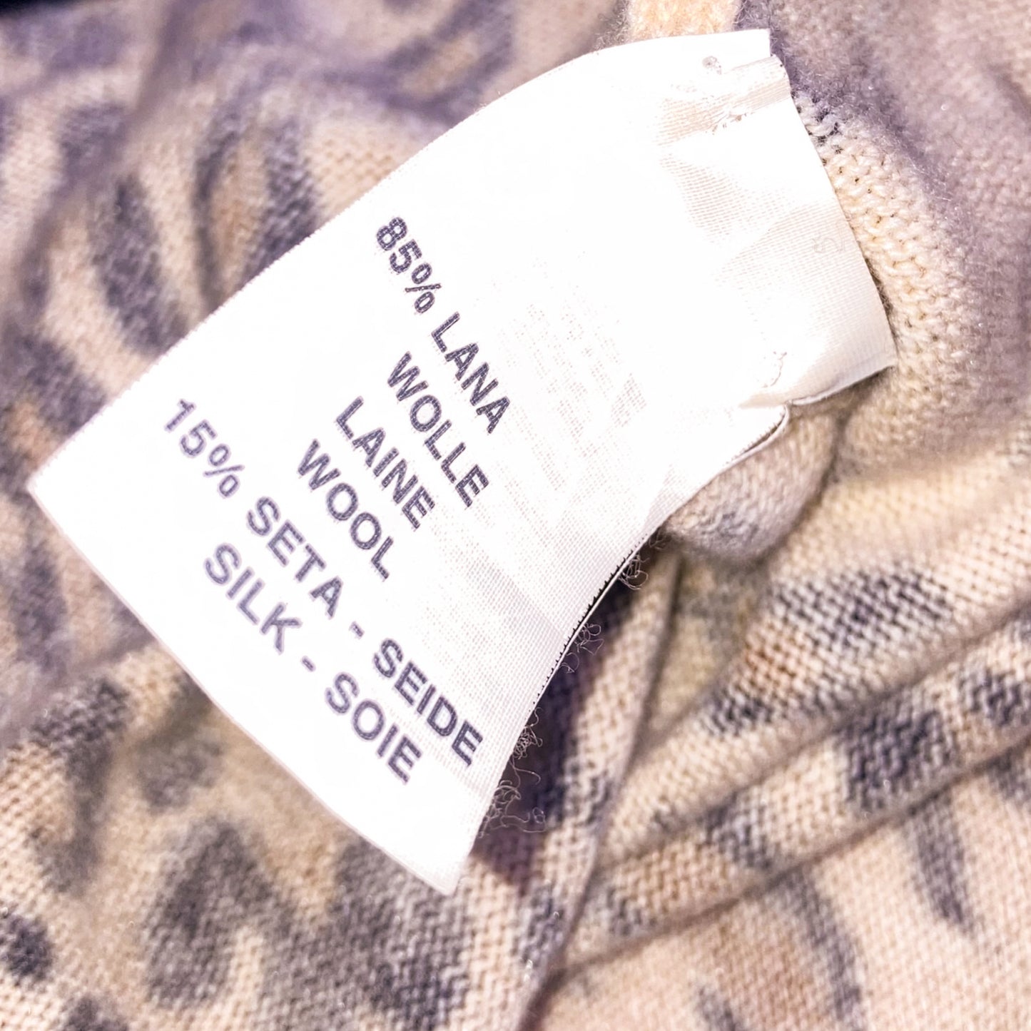 Blumarine FW 1998 leopard wool cardigan