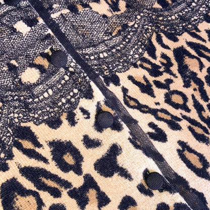 Blumarine FW 1998 leopard wool cardigan