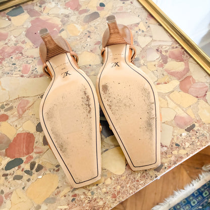 Louis Vuitton monogram canvas slingback heels
