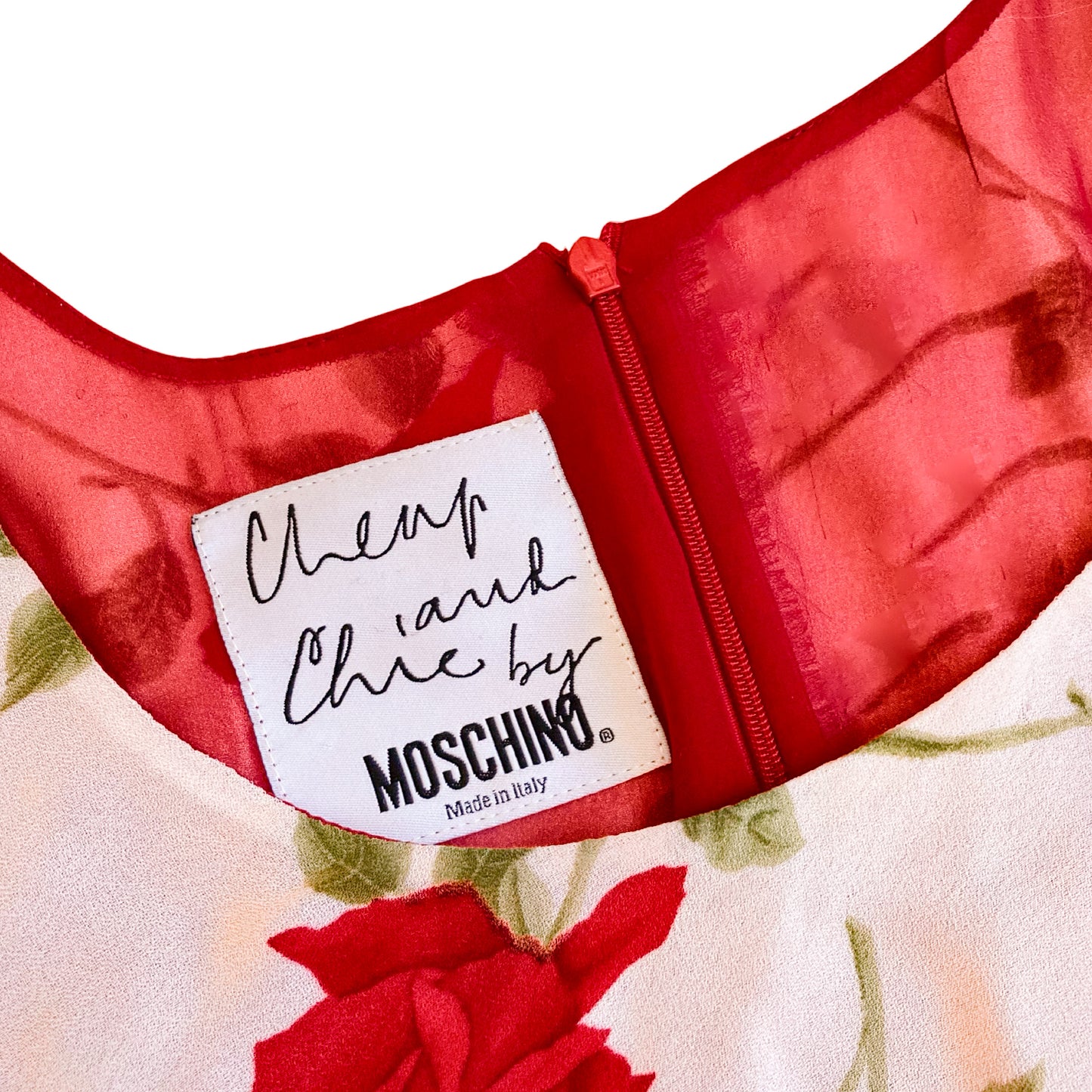 Moschino S/S 1996 romantic hearts dress