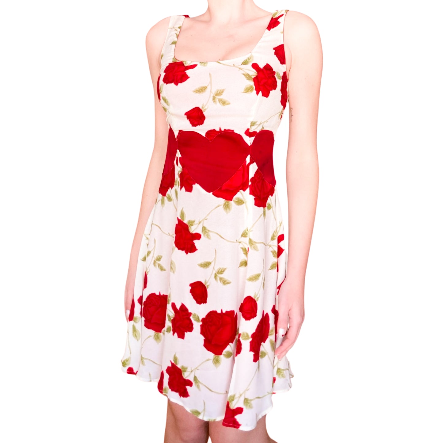 Moschino S/S 1996 romantic hearts dress