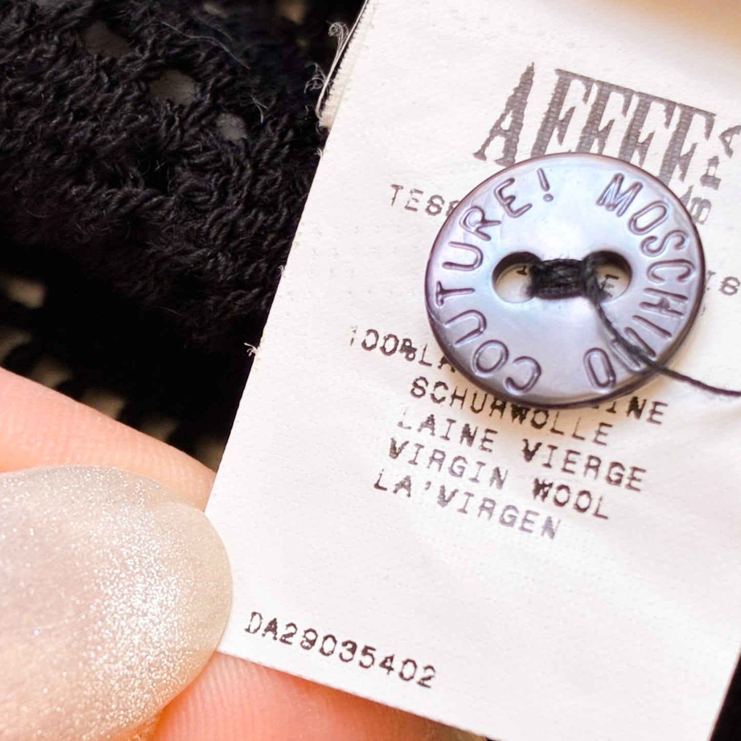 Moschino Couture 90's heart-shaped knit cardigan