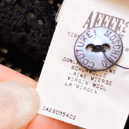 Moschino Couture 90's heart-shaped knit cardigan