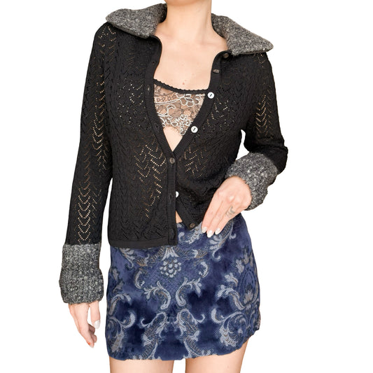 Moschino Couture 90's heart-shaped knit cardigan