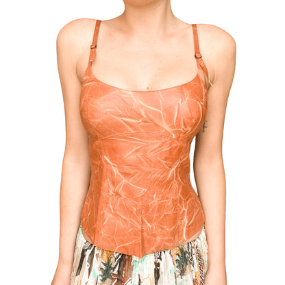 Plein Sud VTG textured leather bustier