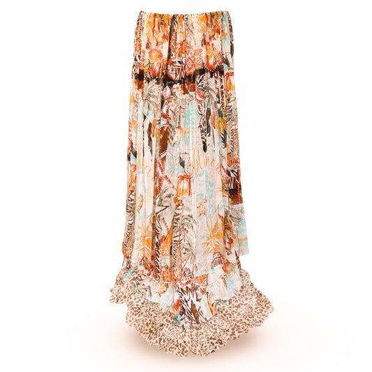 Blumarine 2005 iconic maxi silk skirt