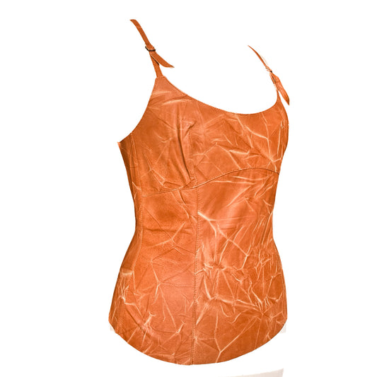 Plein Sud VTG textured leather bustier