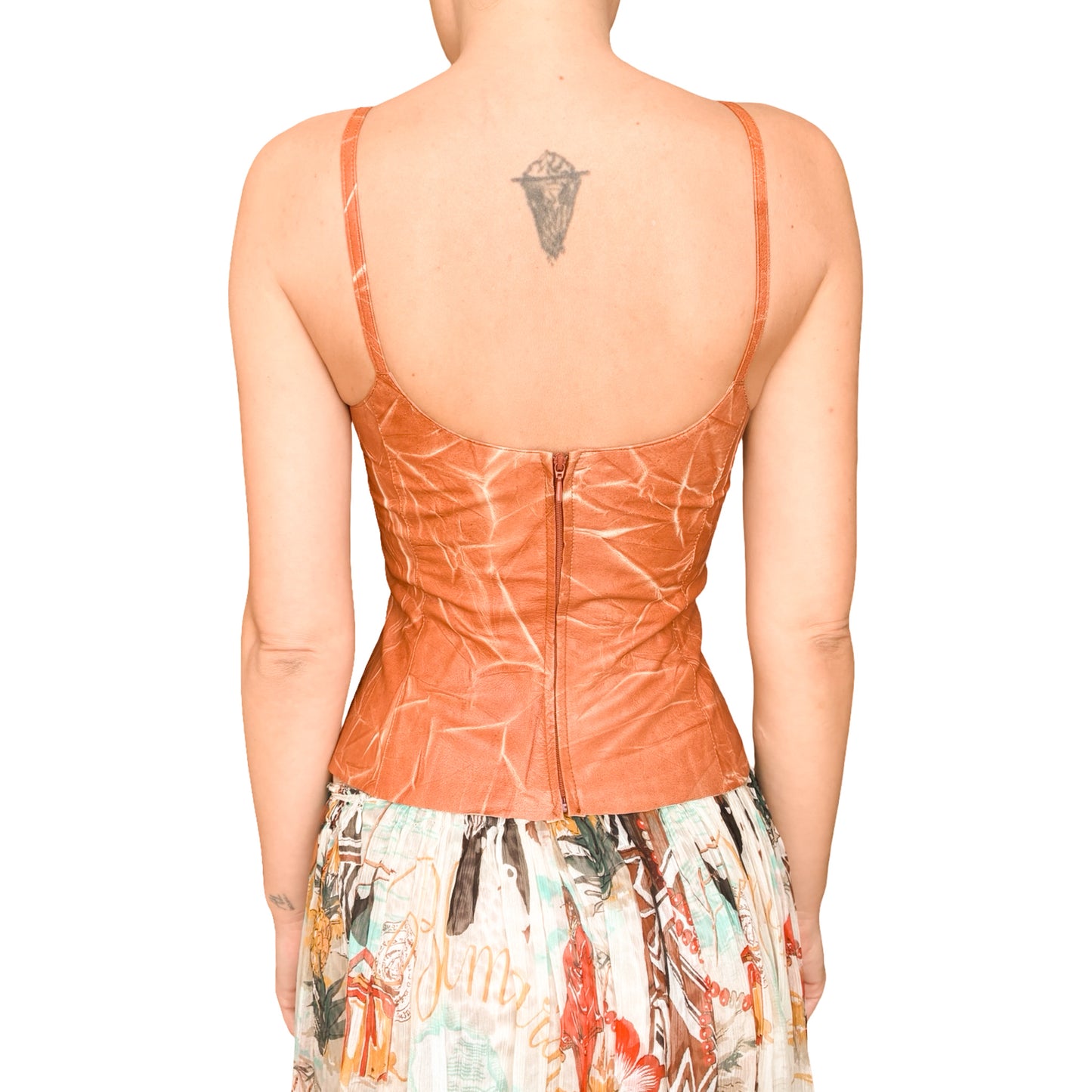 Plein Sud VTG textured leather bustier