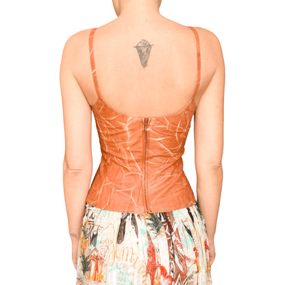 Plein Sud VTG textured leather bustier