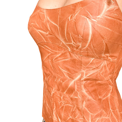 Plein Sud VTG textured leather bustier