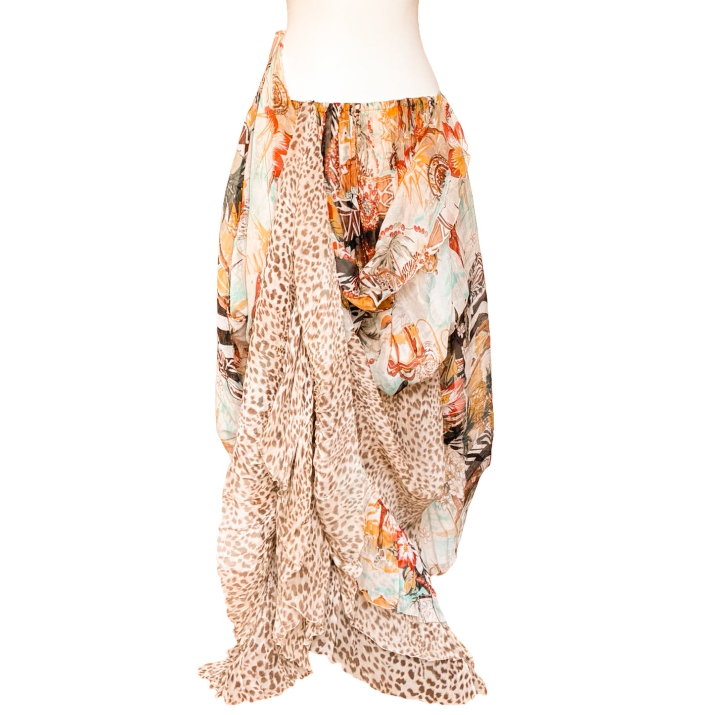 Blumarine 2005 iconic maxi silk skirt