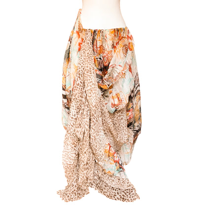 Blumarine 2005 iconic maxi silk skirt
