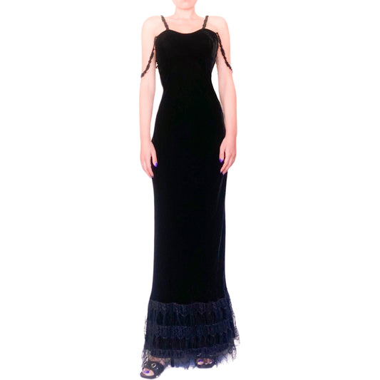 Plein Sud F/W 1994 silk velvet gown