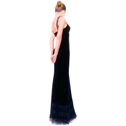 Plein Sud F/W 1994 silk velvet gown