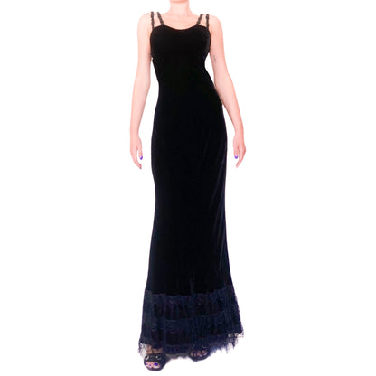 Plein Sud F/W 1994 silk velvet gown