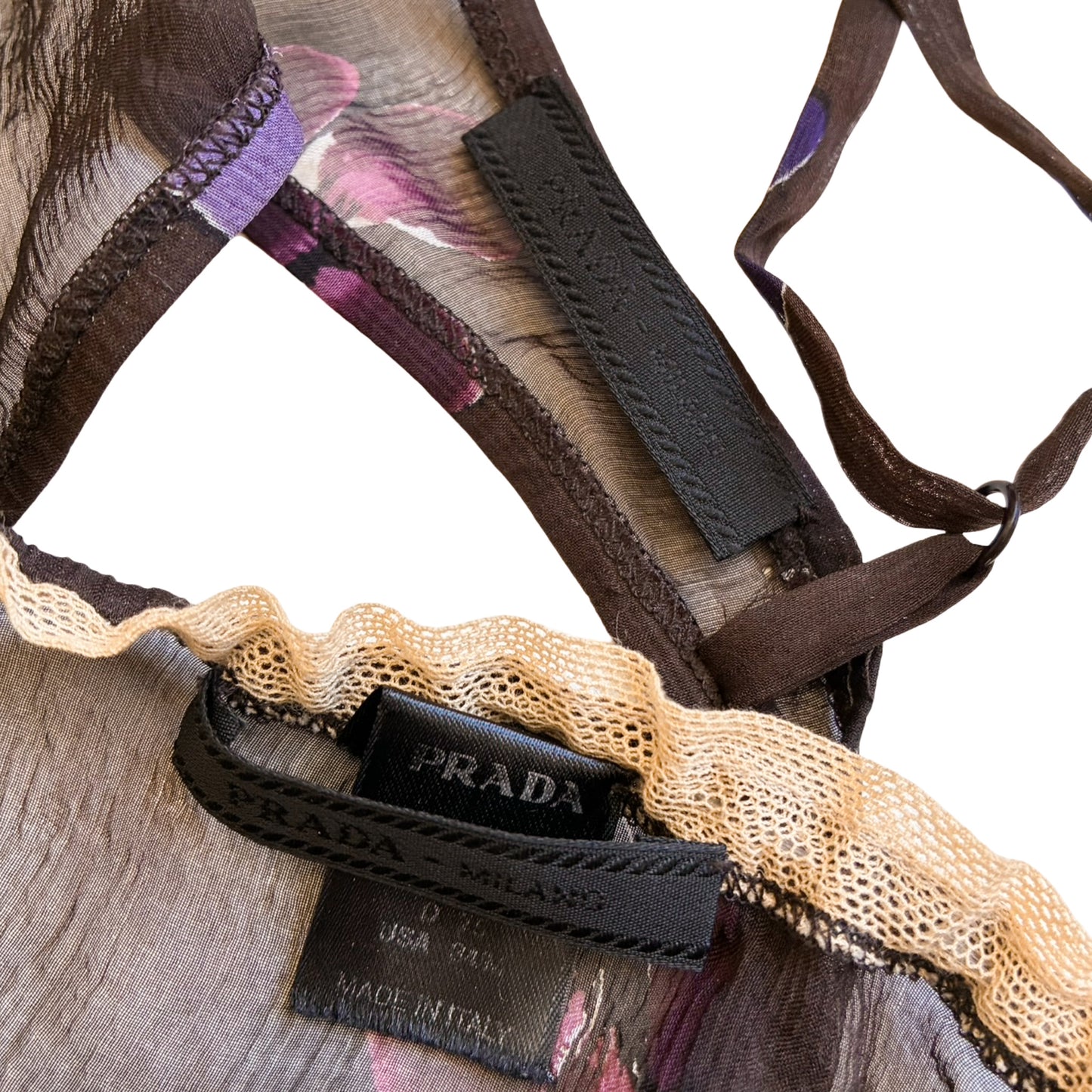 Prada 2000 silk lingerie set