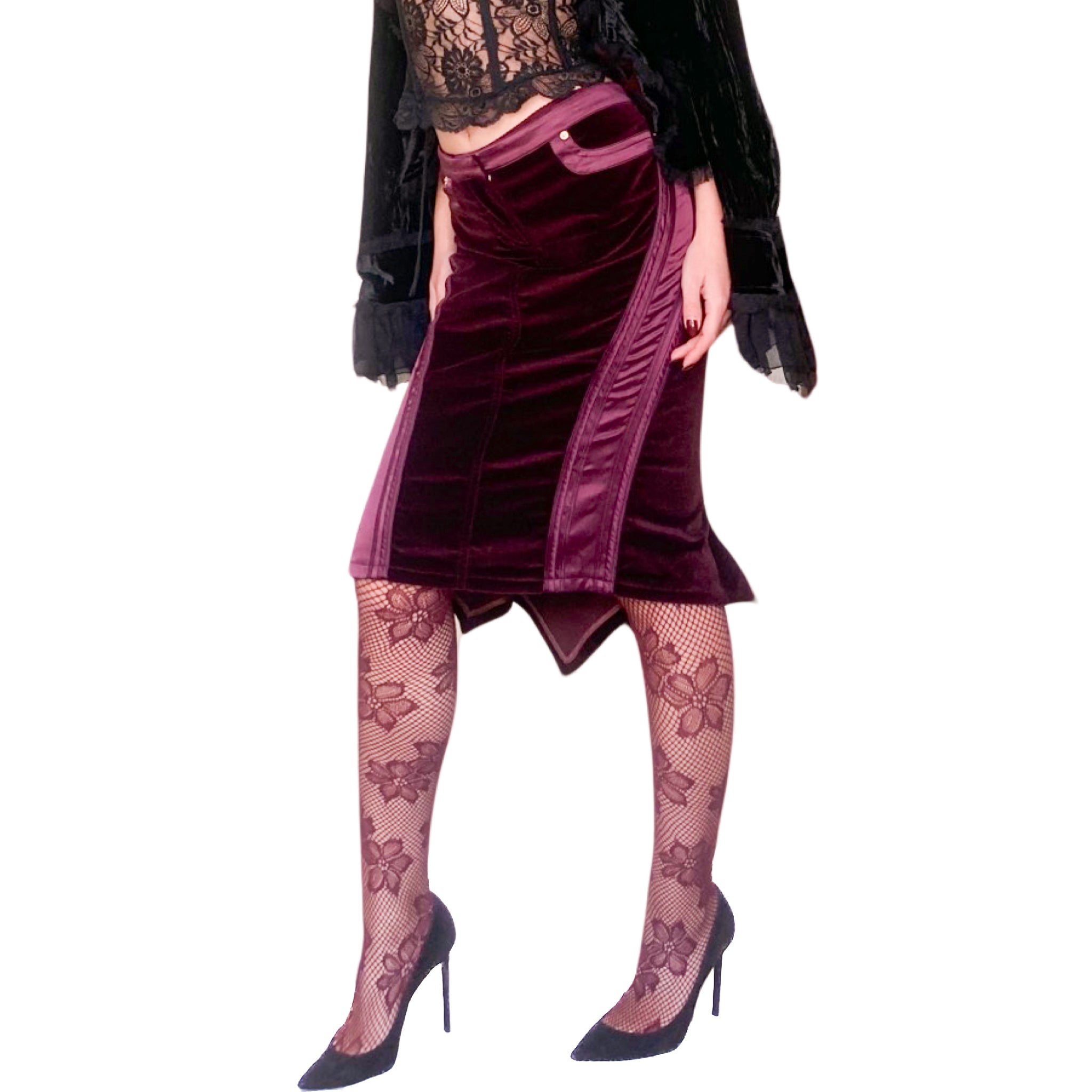 Roberto Cavalli F/W 2004 Velvet Corset skirt