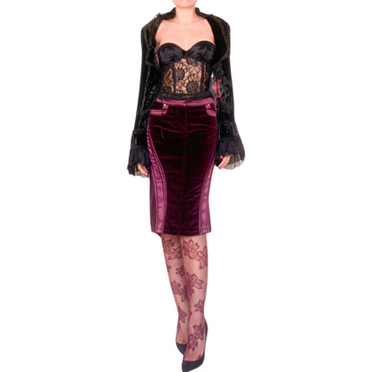 Roberto Cavalli F/W 2004 Velvet Corset skirt