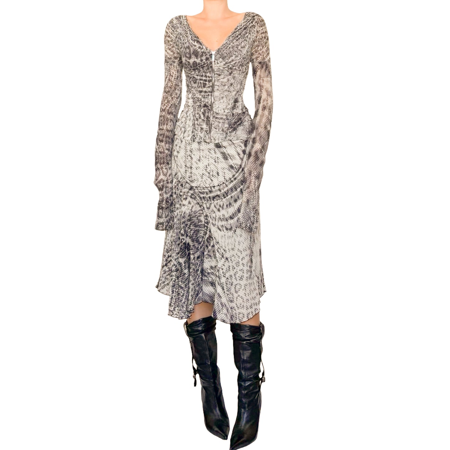 Roberto Cavalli 2003 silk set - runway