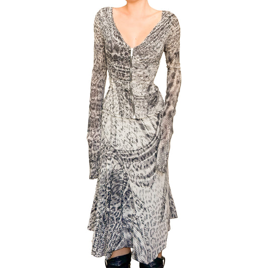 Roberto Cavalli 2003 silk set - runway