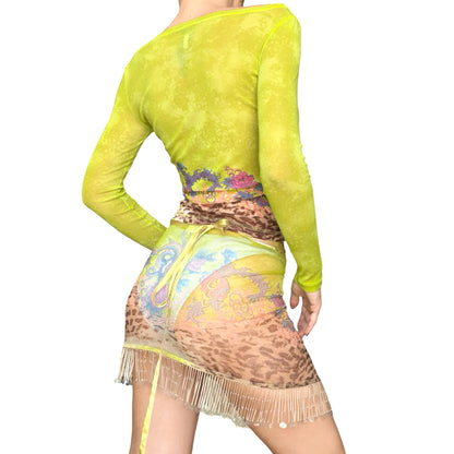 Roberto Cavalli S/S 2000 Iconic set with beaded sarong - documented