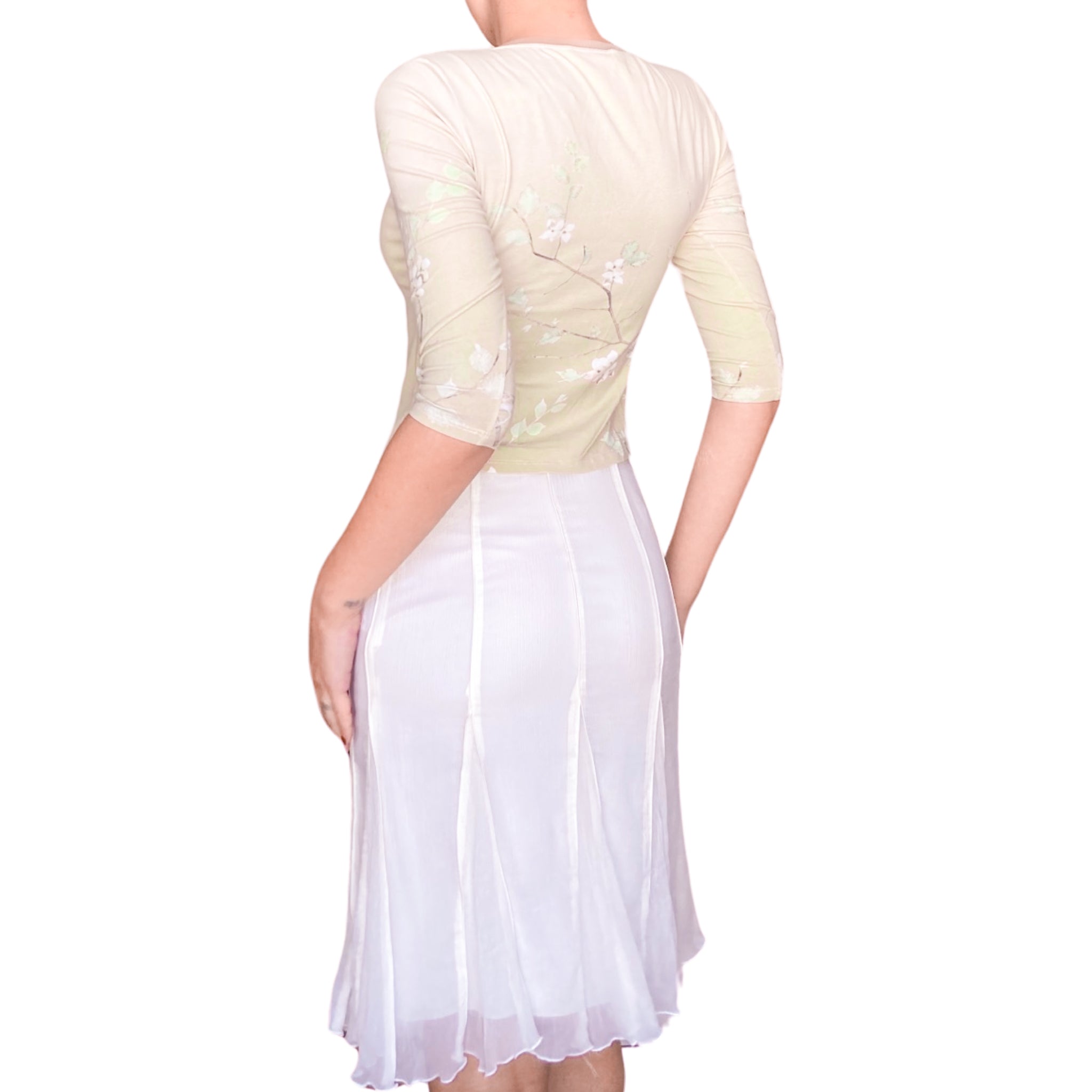 Luxury French Designer 2000s immaculate silk skirt