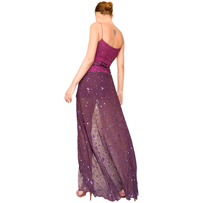Plein sud 1995 silk sequined wrap skirt – documented