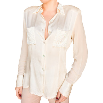 Luca Signorelli VTG beaded silk shirt
