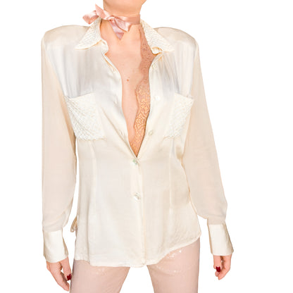 Luca Signorelli VTG beaded silk shirt
