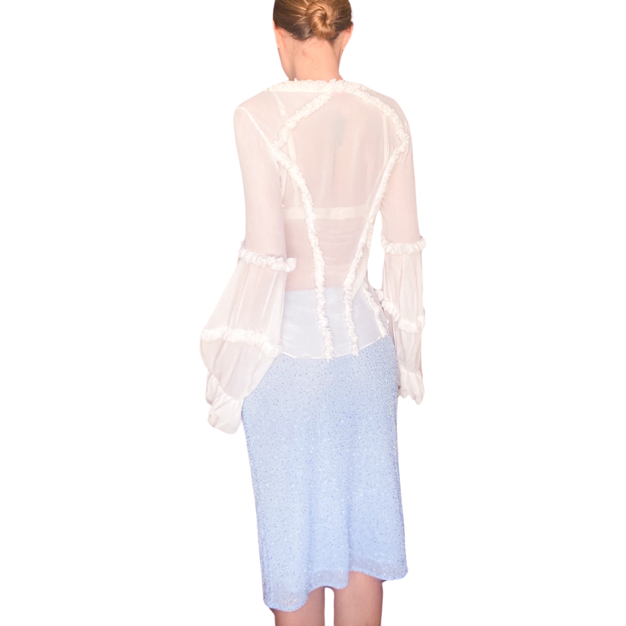 Luxury Italian designer 2000s beaded skirt