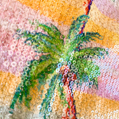 Italian Luxury Designer Y2K Tropical Sequined 3pcs Set (dead stock)