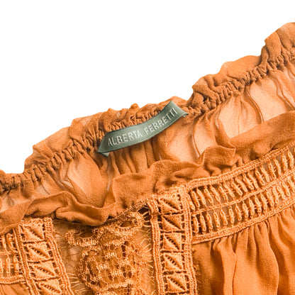 Alberta Ferretti 2016 Amber Boho Crop Blouse - Documented