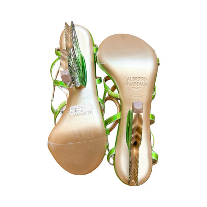 Alberto Guardiani 2013 Butterfly Heel Sandals (Neon Green)