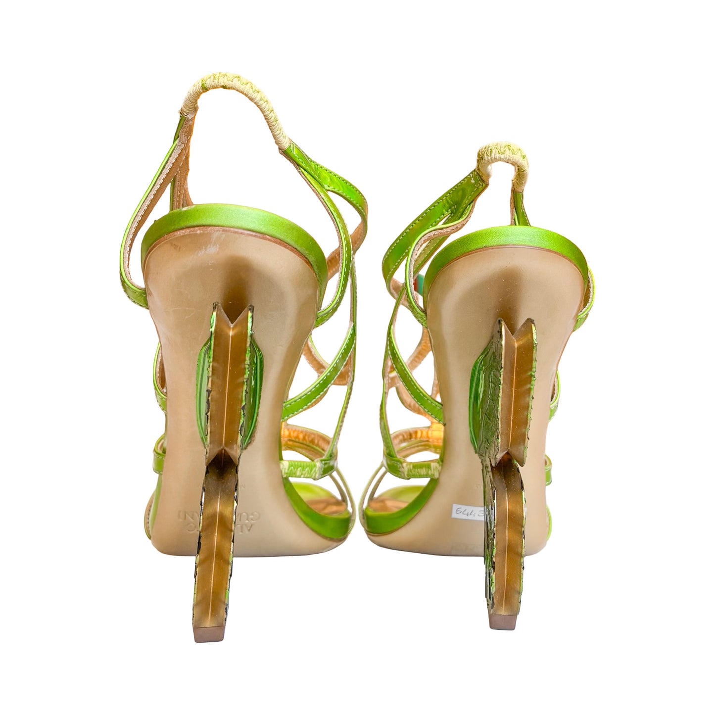 Alberto Guardiani 2013 Butterfly Heel Sandals (Neon Green)