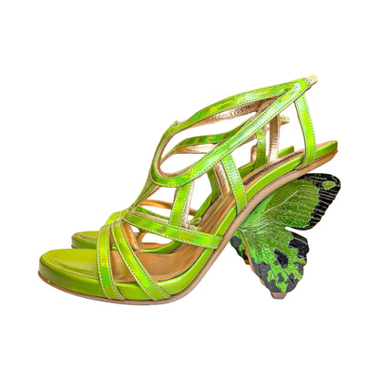 Alberto Guardiani 2013 Butterfly Heel Sandals (Neon Green)