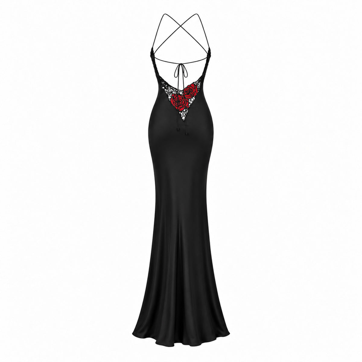 Blumarine 1999 Roses in the Web Silk Dress