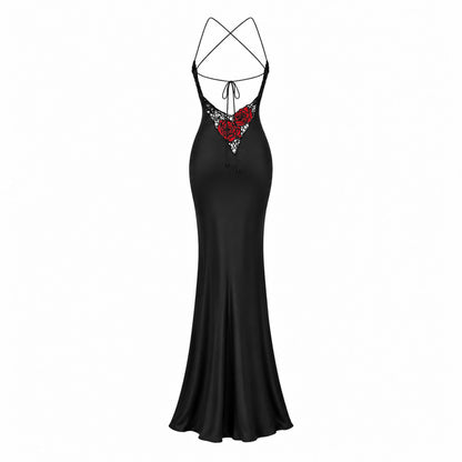 Blumarine 1999 Roses in the Web Silk Dress