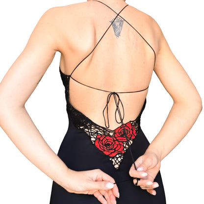 Blumarine 1999 Roses in the Web Silk Dress