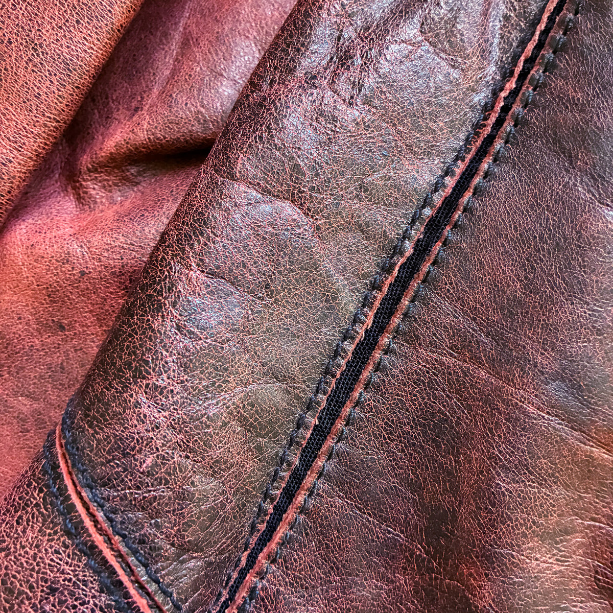 Roberto Cavalli 2001 Burnished Red Leather Hook Jacket