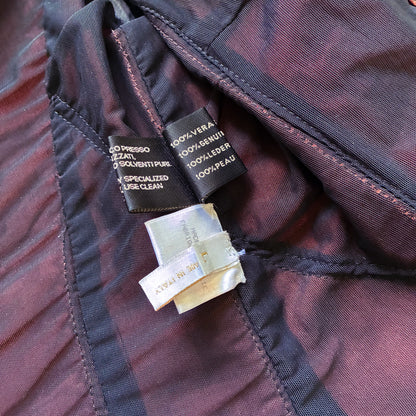Roberto Cavalli 2001 Burnished Red Leather Hook Jacket